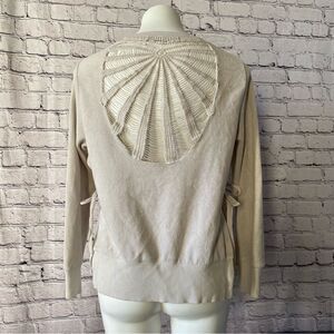 Pam & Gela pullover tie sides crochet back small XS